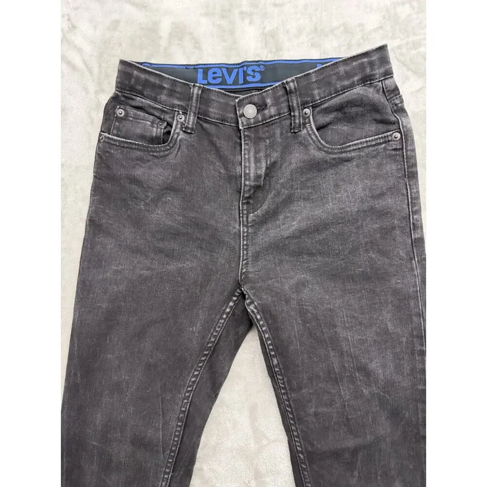Levi's Boys 502 Regular Taper Fit Performance Black Jeans, Size 14